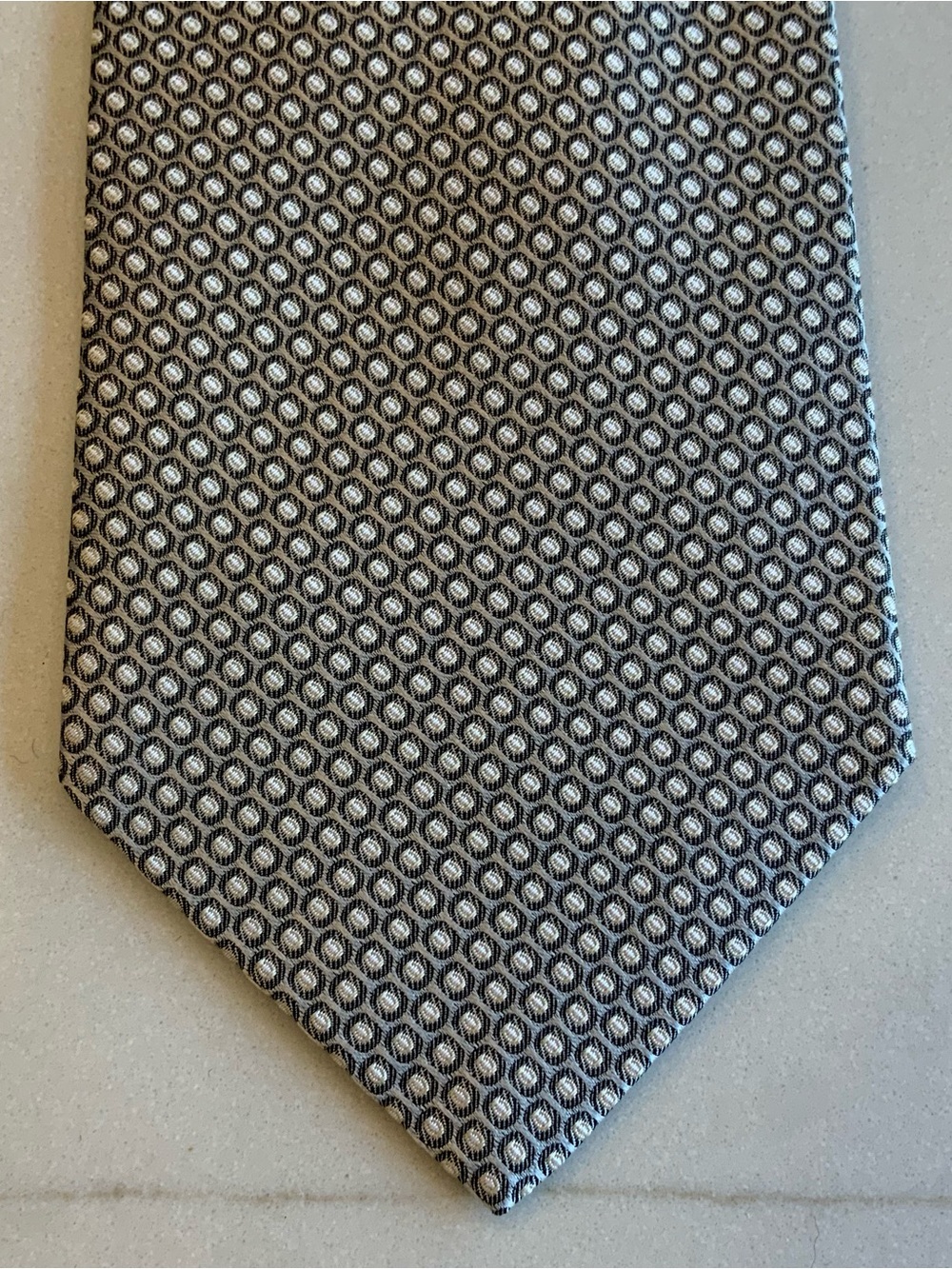 SALVATORE FERRAGAMO Gray/Taupe Textured Tie